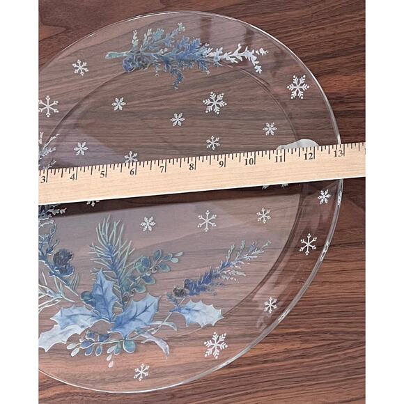 Winter Frost by PFALTZGRAFF Round Glassware Cake Plate with Original Box - Picture 8 of 10
